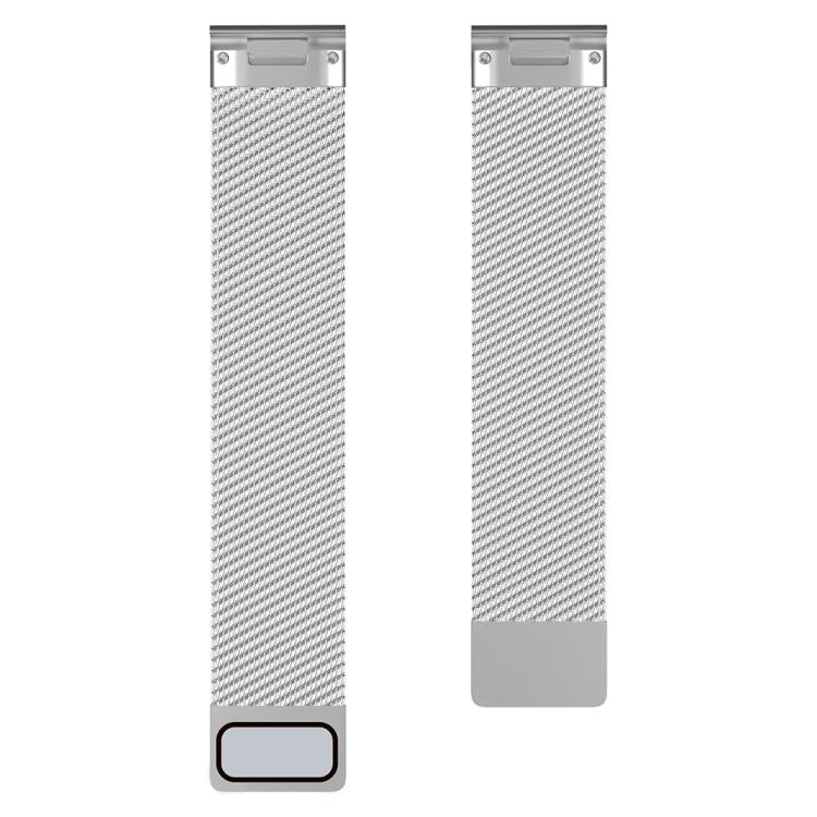 For Garmin Watch 22mm Milanese Dual Section Magnetic Metal Watch Band(Silver) - free shipping - PMC TechLife - Order now!