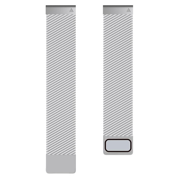 For Garmin Watch 26mm Milanese Dual Section Magnetic Metal Watch Band(Silver) - free shipping - PMC TechLife - Order now!
