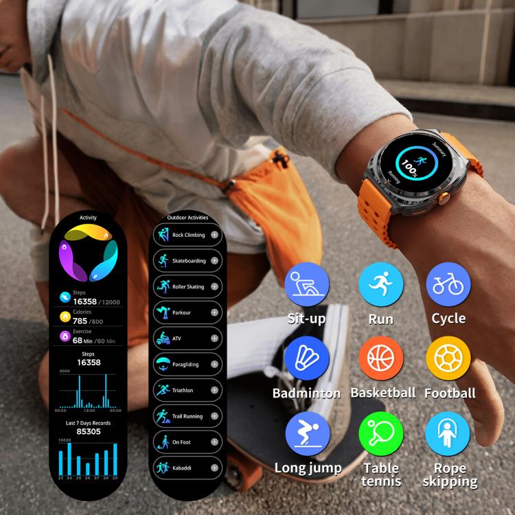 GT98 1.53 inch 2 in 1 Bluetooth Headphone IP67 Waterproof Smart Watch Supports Blood Oxygen Monitoring(Black) - free shipping - PMC TechLife - Order now!