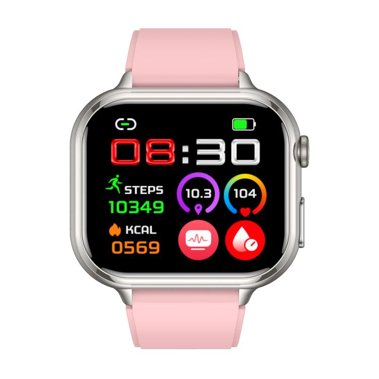 TK17 1.91 inch Horizontal Screen Silicone Strap Smart Watch Supports ECG Electrocardiogram(Pink) - free shipping - PMC TechLife - Order now!