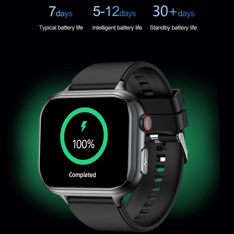 TK17 1.91 inch Horizontal Screen Silicone Strap Smart Watch Supports ECG Electrocardiogram(Grey) - free shipping - PMC TechLife - Order now!