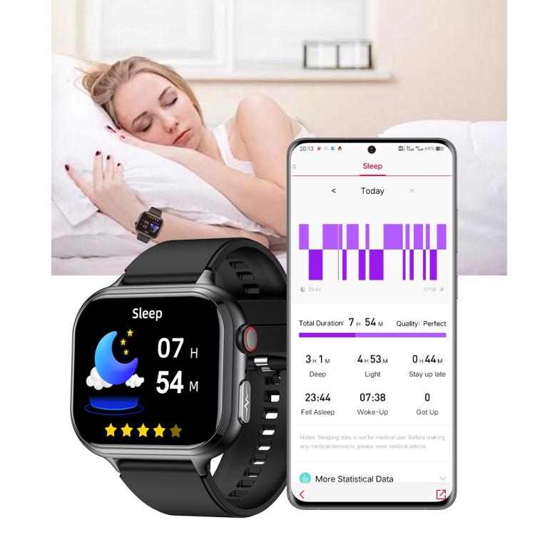 TK17 1.91 inch Horizontal Screen Silicone Strap Smart Watch Supports ECG Electrocardiogram(Blue) - free shipping - PMC TechLife - Order now!