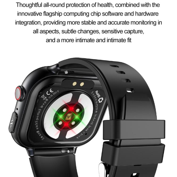 TK17 1.91 inch Horizontal Screen Leather Strap Smart Watch Supports ECG Electrocardiogram(Black) - free shipping - PMC TechLife - Order now!