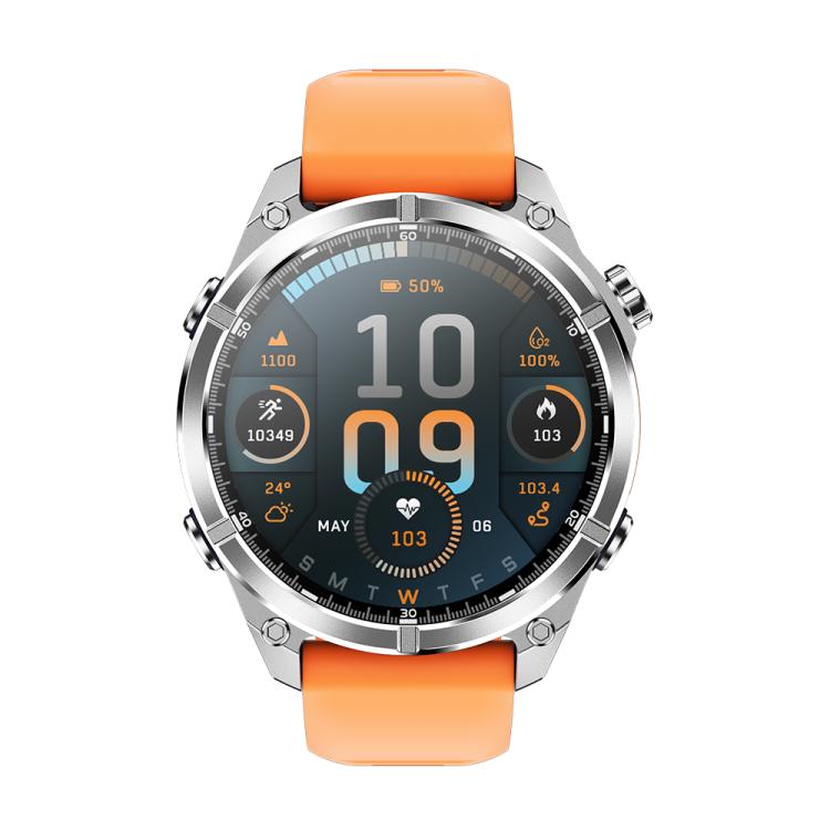 HD300 1.43 inch AMOLED Screen Silicone Strap Sports Smart Watch Supports Blood Oxygen Detection(Orange) - free shipping - PMC TechLife - Order now!