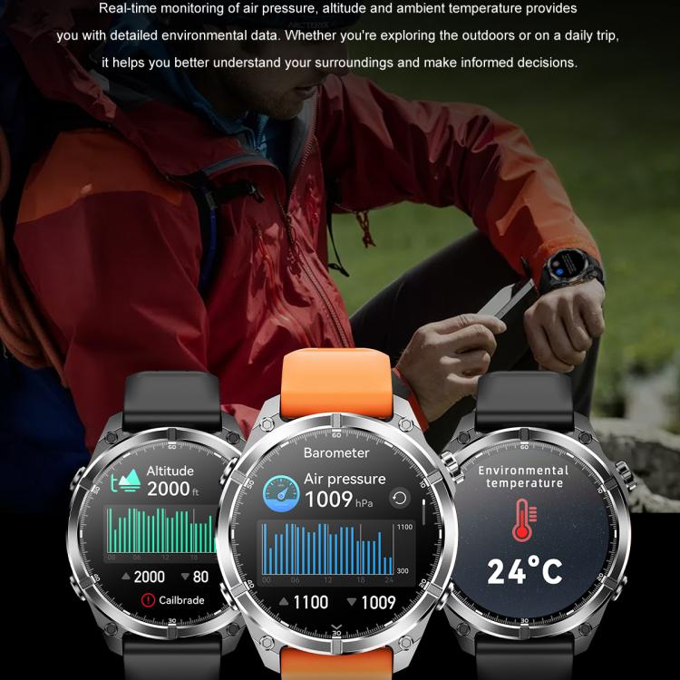 HD300 1.43 inch AMOLED Screen Dual Straps Sports Smart Watch Supports Blood Oxygen Detection(Black Silicone Strap + Black Steel Strap) - free shipping - PMC TechLife - Order now!