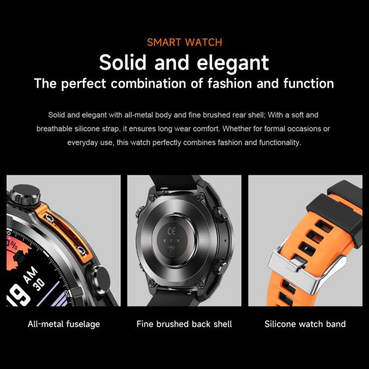 HD300 1.43 inch AMOLED Screen Dual Straps Sports Smart Watch Supports Blood Oxygen Detection(Black Silicone Strap + Black Steel Strap) - free shipping - PMC TechLife - Order now!