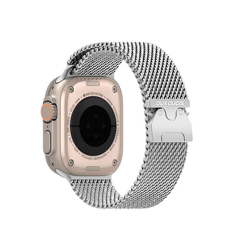 For Apple Watch 46mm / 49mm / 45mm / 44mm DUX DUCIS Milanese Air Series Stainless Steel Magnetic Watch Strap(Silver) - free shipping - PMC TechLife - Order now!