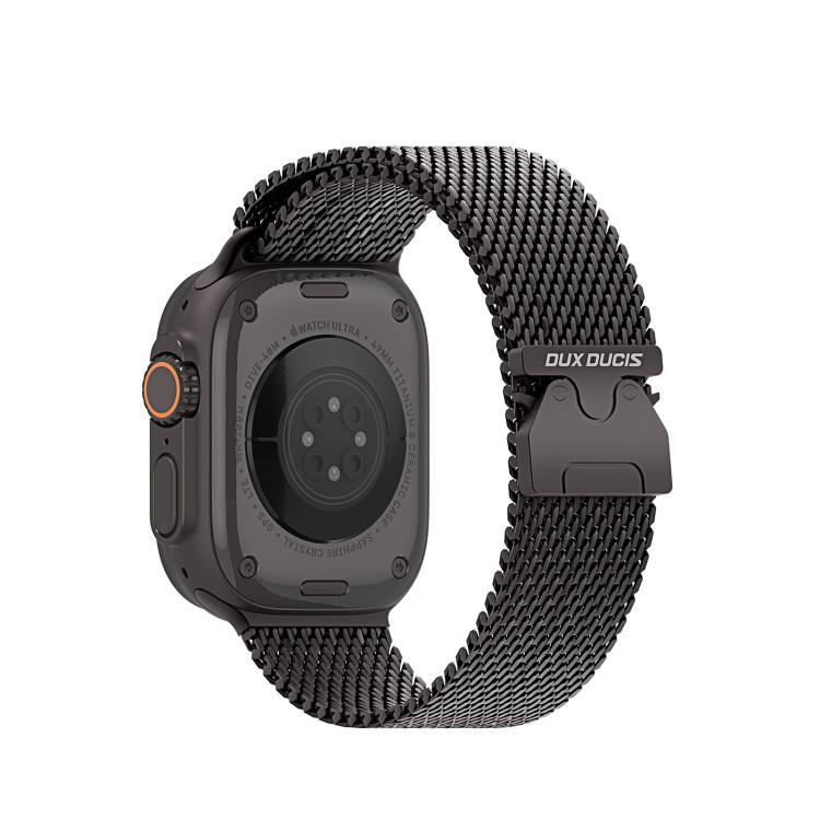 For Apple Watch 42mm / 41mm / 40mm / 38mm DUX DUCIS Milanese Air Series Stainless Steel Magnetic Watch Strap(Gun Grey) - free shipping - PMC TechLife - Order now!