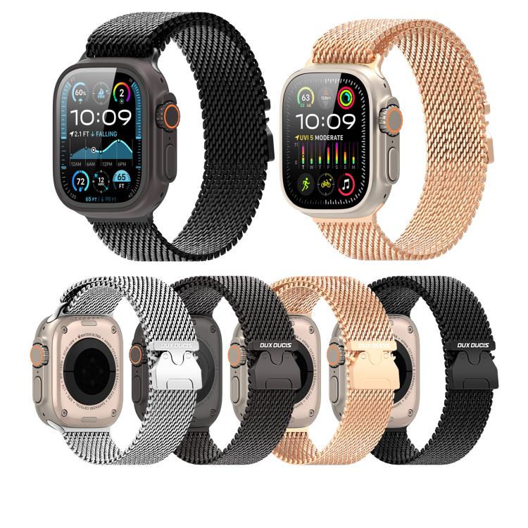 For Apple Watch 42mm / 41mm / 40mm / 38mm DUX DUCIS Milanese Air Series Stainless Steel Magnetic Watch Strap(Rose Gold) - free shipping - PMC TechLife - Order now!