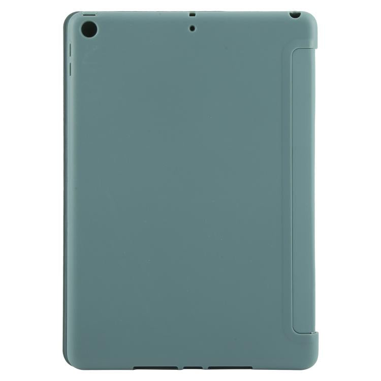 For iPad 10.2 2021 / 2020 / 2019 GEBEI 3-folding Holder Shockproof Flip Leather Tablet Case(Dark Green) - free shipping - PMc TechLife - Order now!
