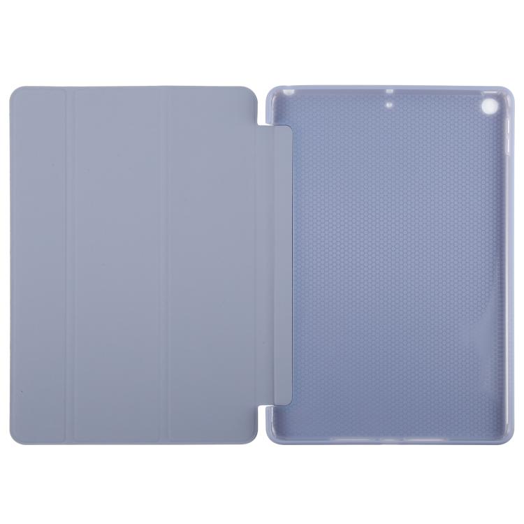 For iPad 10.2 2021 / 2020 / 2019 GEBEI 3-folding Holder Shockproof Flip Leather Tablet Case(Lavender Purple) - free shipping - PMc TechLife - Order now!