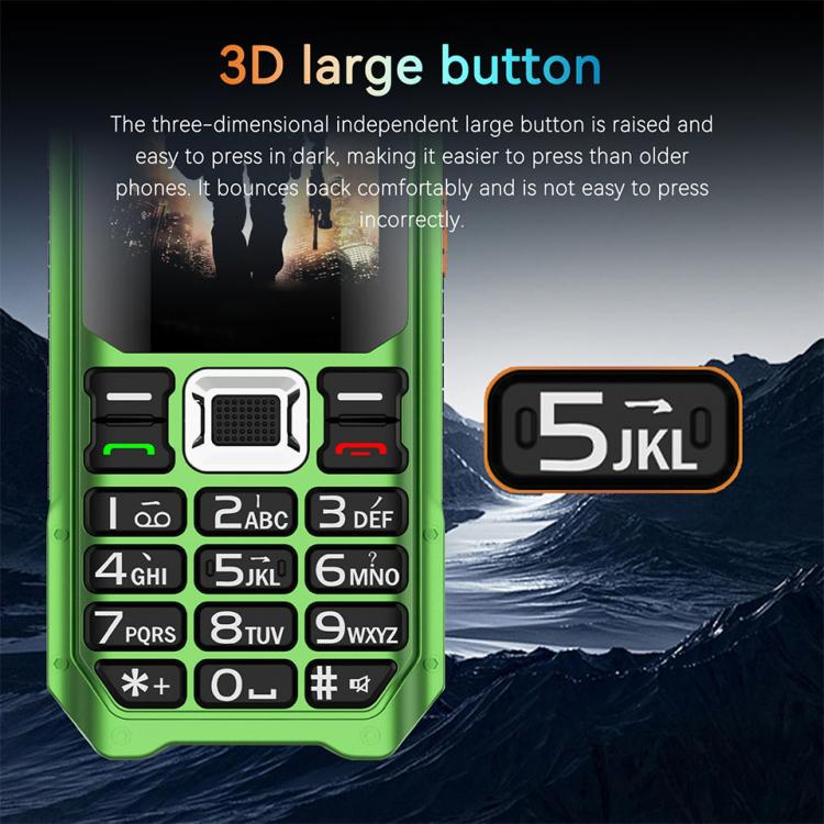 UNIWA M6000 Big Speaker Keypad Phone, 2.4 inch, Dual Flashlights, 21 Keys, SOS, FM, 4 SIM, GSM, Plug:UK Plug(Black) - free shipping - PMc TechLife - Order now!