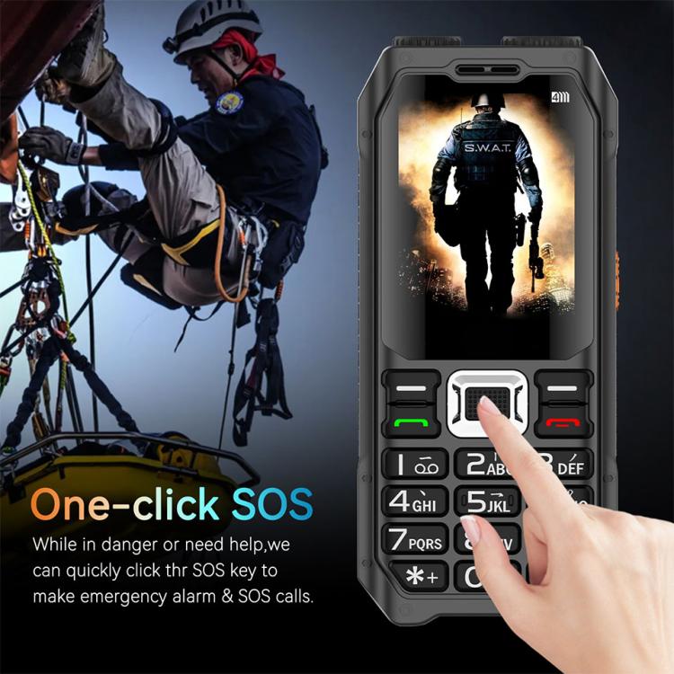 UNIWA M6000 Big Speaker Keypad Phone, 2.4 inch, Dual Flashlights, 21 Keys, SOS, FM, 4 SIM, GSM, Plug:US Plug(Green) - free shipping - PMc TechLife - Order now!