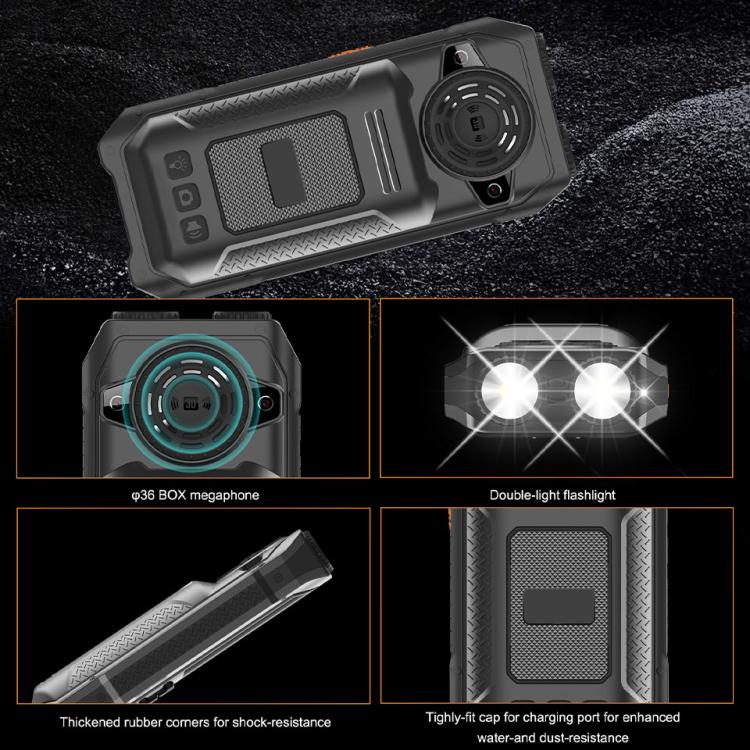UNIWA M6000 Big Speaker Keypad Phone, 2.4 inch, Dual Flashlights, 21 Keys, SOS, FM, 4 SIM, GSM, Plug:UK Plug(Black) - free shipping - PMc TechLife - Order now!