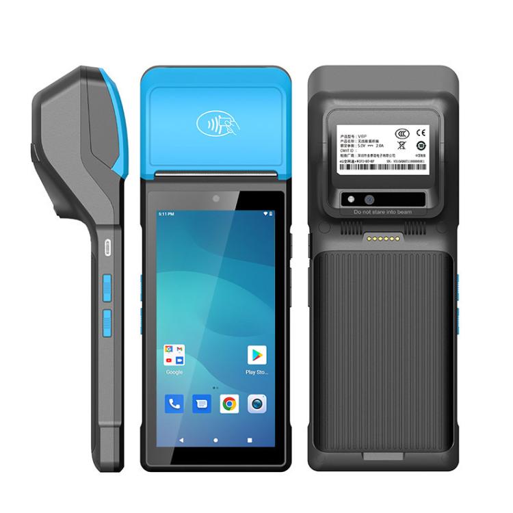 UNIWA V6P Thermal Label Printer Handheld PDA, 2GB+16GB, 5.45 inch Android 12 Mediatek MT6761 Quad Core, NFC, Network: 4G, Plug:UK Plug(Black Blue) - free shipping - PMc TechLife - Order now!
