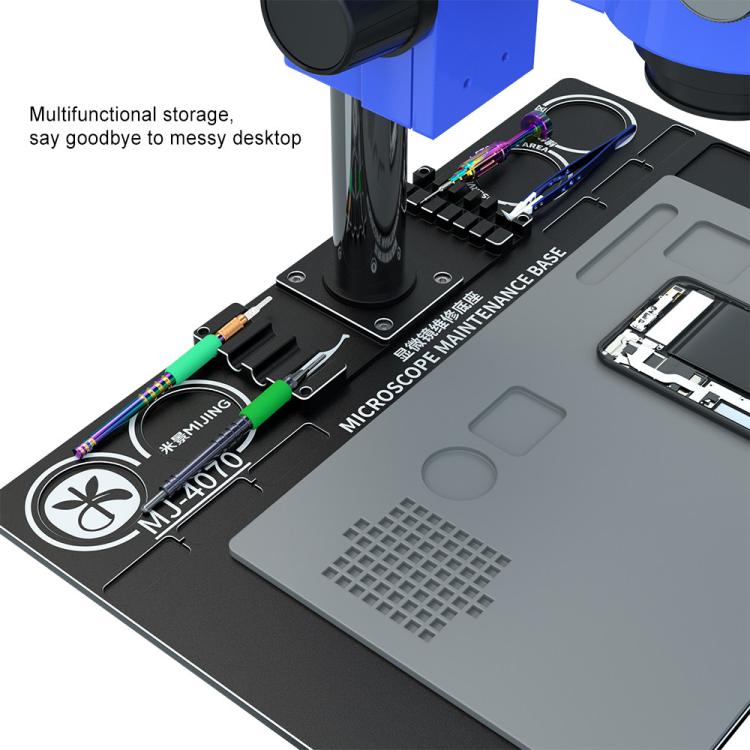 Mijing Fixed Rod Diameter 32mm Universal Microscope Aluminum Alloy Big Base, Mold:MJ-4030 - free shipping - PMC TechLife - Order now!