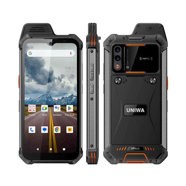 UNIWA W999 Rugged Phone, 8GB+128GB, 6.3 inch Android 13 Mediatek MT6789 Helio G99 Octa Core, NFC, Network: 4G, Plug:US Plug(Black Orange) - free shipping - PMc TechLife - Order now!