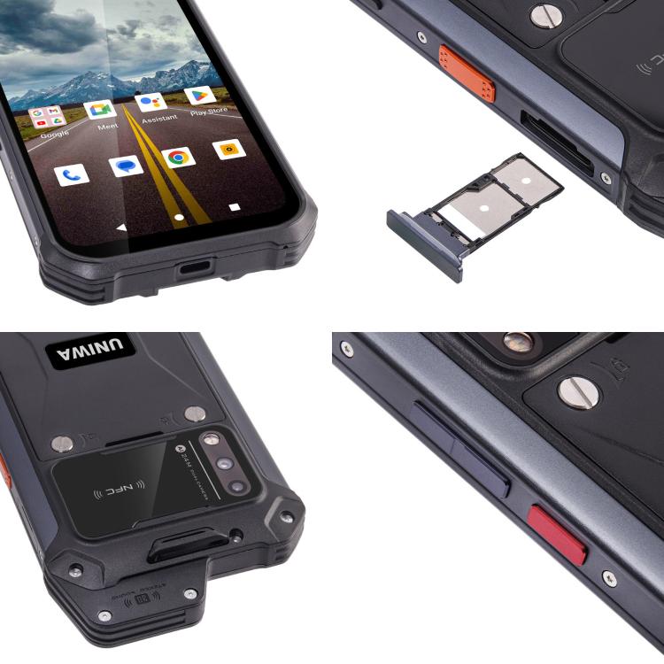 UNIWA W999 Rugged Phone, 8GB+128GB, 6.3 inch Android 13 Mediatek MT6789 Helio G99 Octa Core, NFC, Network: 4G, Plug:UK Plug(Black Orange) - free shipping - PMc TechLife - Order now!