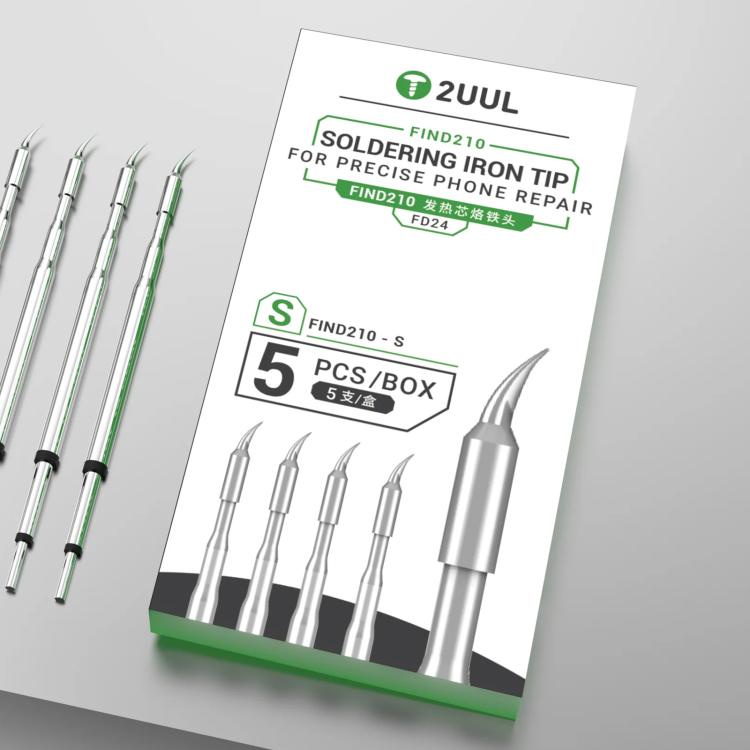 2uul 5 in 1 Soldering Iron Tips for Most C210 Soldering Station, Model:FD24 S - free shipping - PMc TechLife - Order now!