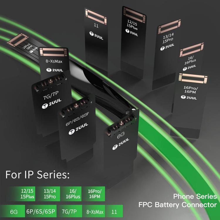 2uul BT03 FPC Battery Connector for iPhone 6 to 16 Pro Max - Test Tools by 2UUL | Online Shopping South Africa | PMC TechLife | Buy Now Pay Later Mobicred