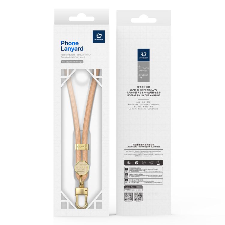 DUX DUCIS Garden Series Swastika Pattern Adjustable Short Phone Lanyard(Amber Color) - Lanyards & Wrist Straps by DUX DUCIS | Online Shopping South Africa | PMc TechLife | Buy Now Pay Later Mobicred