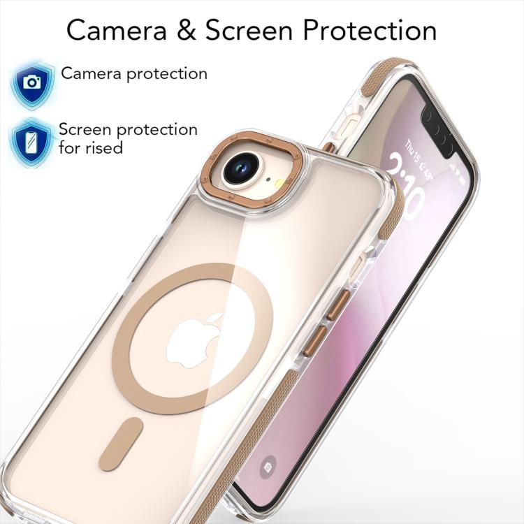 For iPhone 16e Dual-Color Clear Acrylic Hybrid TPU MagSafe Phone Case(Purple) - iPhone 16e Cases by PMC TechLife | Online Shopping South Africa | PMC TechLife | Buy Now Pay Later Mobicred