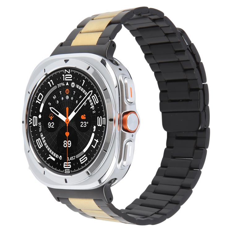 For Samsung Galaxy Watch Ultra 47mm Three-beads Magnetic Steel Watch Band(Black Gold) - free shipping - PMC TechLife - Order now!