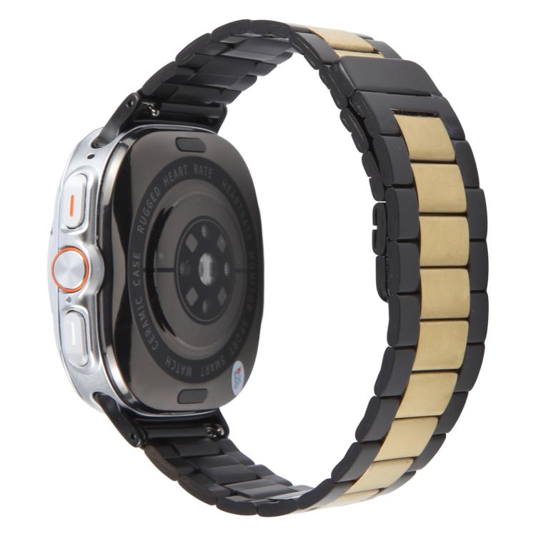 For Samsung Galaxy Watch Ultra 47mm Three-beads Magnetic Steel Watch Band(Black Gold) - free shipping - PMC TechLife - Order now!