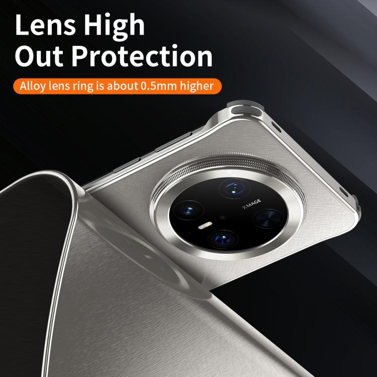 For Huawei Mate 60 Pro Micro Frosted Metal Phone Case(Black) - Huawei Cases by PMC TechLife | Online Shopping South Africa | PMC TechLife | Buy Now Pay Later Mobicred