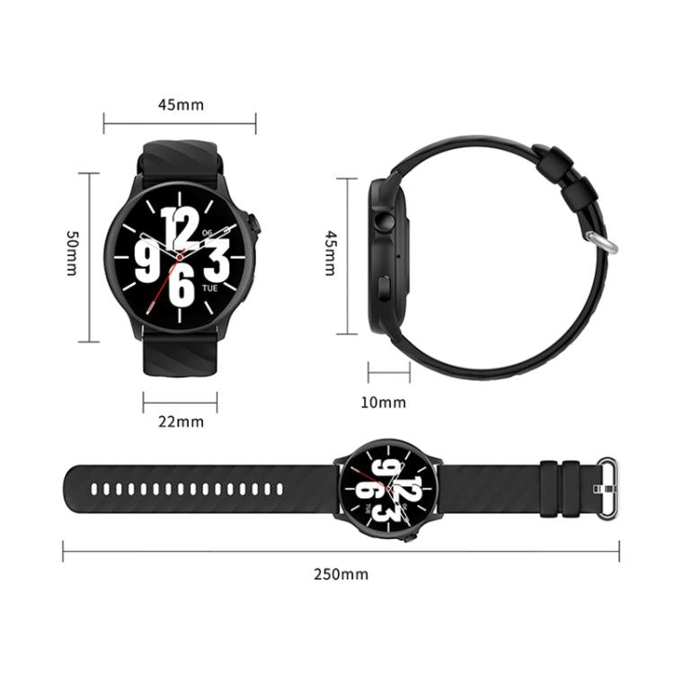 Yesido IO29 Waterproof Smart BT Watch, 1.39 inch Screen, Support BT Call / Heart Rate(Black) - free shipping - PMC TechLife - Order now!