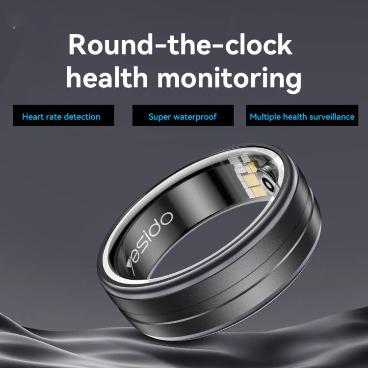 Yesido IO32 Health Monitor Smart Ring, Support Body Temperature / Heart Rate / Blood Pressure / Female Physiological Reminder, Size:68mm Inner Circumference(Black) - free shipping - PMC TechLife - Order now!