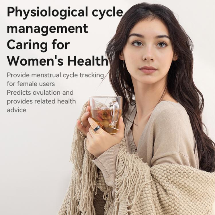 Yesido IO32 Health Monitor Smart Ring, Support Body Temperature / Heart Rate / Blood Pressure / Female Physiological Reminder, Size:65mm Inner Circumference(Black) - free shipping - PMC TechLife - Order now!
