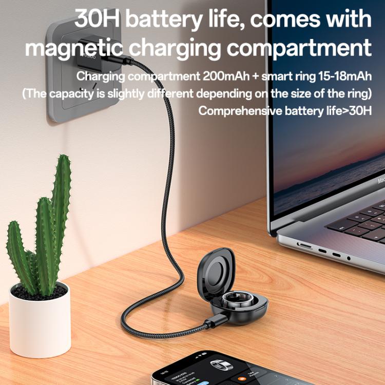 Yesido IO33 Health Monitor Smart Ring, Support Body Temperature / Heart Rate / Blood Pressure / Female Physiological Reminder, Size:57mm Inner Circumference(Black) - free shipping - PMC TechLife - Order now!