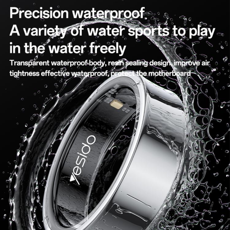 Yesido IO33 Health Monitor Smart Ring, Support Body Temperature / Heart Rate / Blood Pressure / Female Physiological Reminder, Size:65mm Inner Circumference(Black) - free shipping - PMC TechLife - Order now!