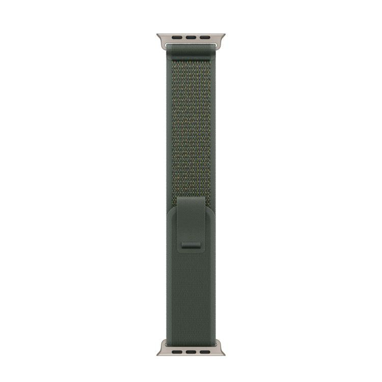 For Apple Watch 42mm / 41mm / 40mm / 38mm Trail Loop Nylon Watch Band(Green + Natural Titanium Finish) - free shipping - PMc TechLife - Order now!