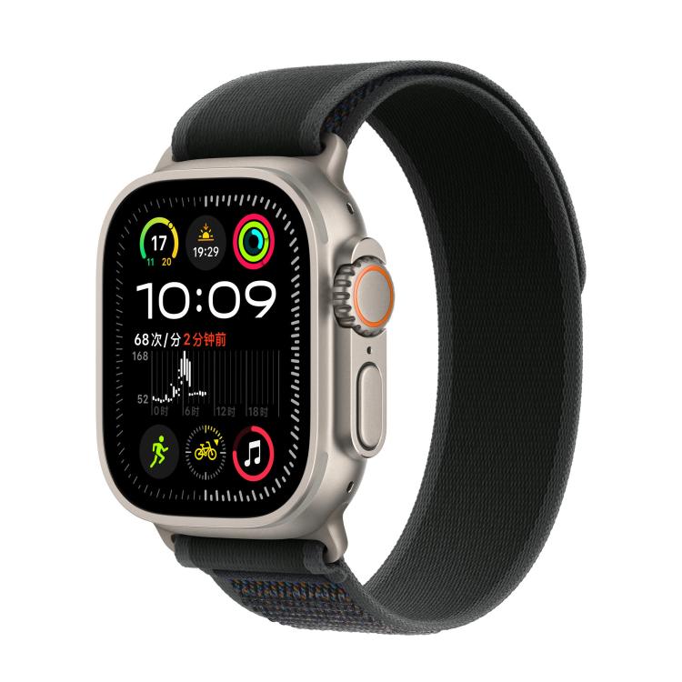 For Apple Watch 42mm / 41mm / 40mm / 38mm Trail Loop Nylon Watch Band(Black + Natural Titanium Finish) - free shipping - PMc TechLife - Order now!