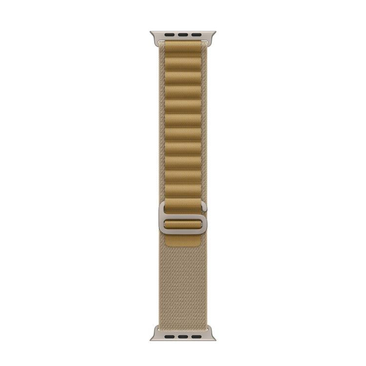 For Apple Watch 42mm / 41mm / 40mm / 38mm Alpine Loop Nylon Watch Band(Tan Silver Buckle) - free shipping - PMc TechLife - Order now!