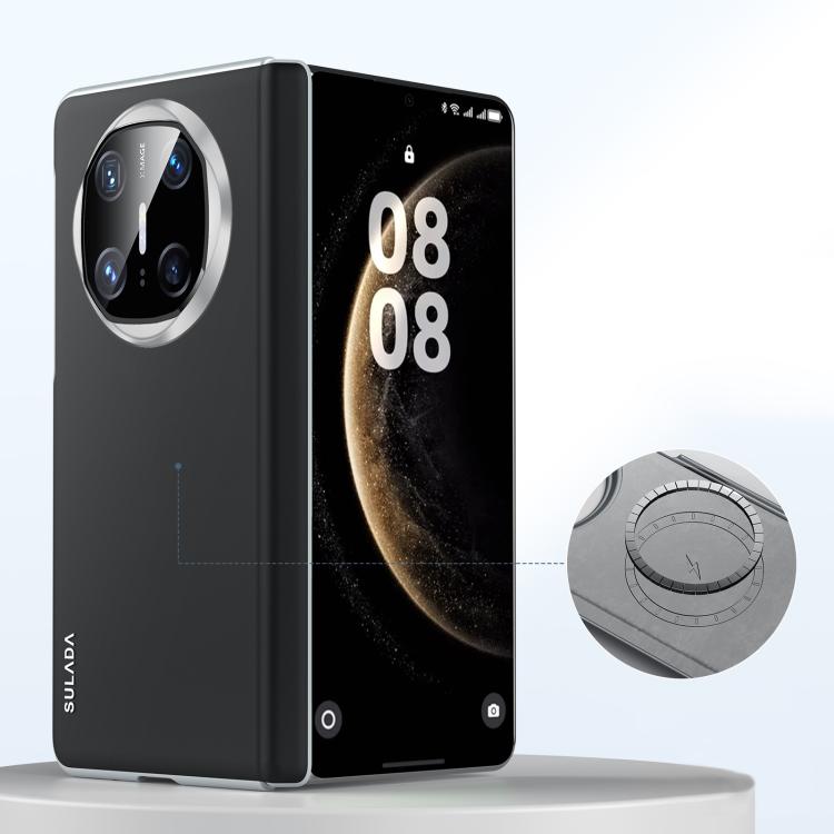 For Huawei Mate X6 SULADA Skin Feel Liquid Leather Shockproof Phone Case(Black) - free shipping - PMC TechLife - Order now!