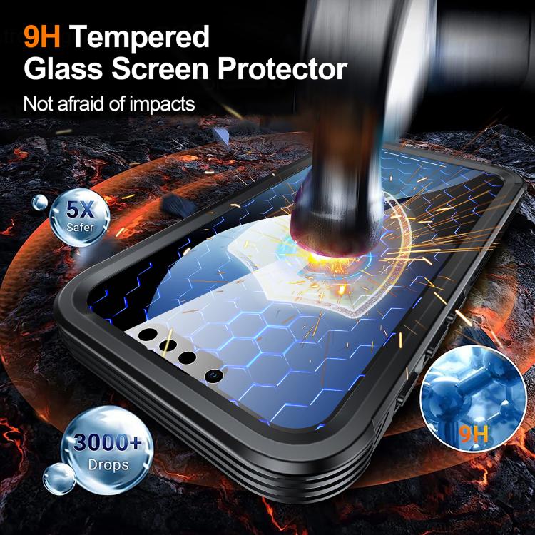 For iPhone 16e RedPepper Tempered Glass MagSafe Phone Case(Black) - iPhone 16e Cases by RedPepper | Online Shopping South Africa | PMC TechLife | Buy Now Pay Later Mobicred