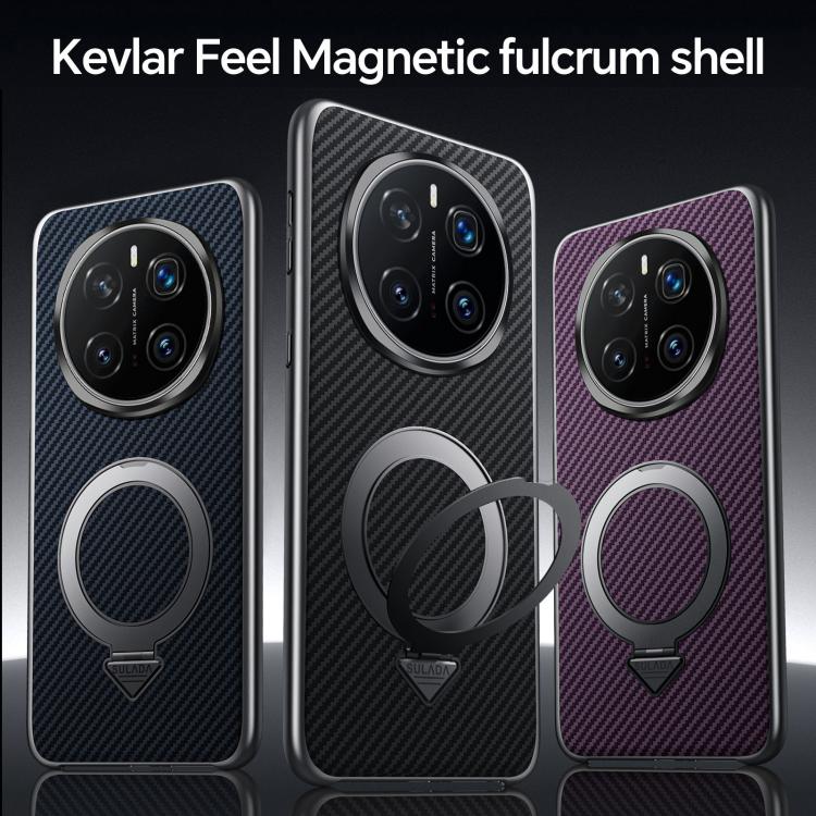 For Huawei Mate 60 Pro / Mate 60 Pro+ SULADA Kevlar Texture MagSafe Magnetic Holder Phone Case(Black) - Huawei Cases by SULADA | Online Shopping South Africa | PMC TechLife | Buy Now Pay Later Mobicred
