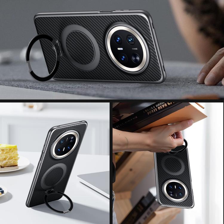 For Huawei Mate 70 SULADA Kevlar Texture MagSafe Magnetic Holder Phone Case(Purple) - Huawei Cases by SULADA | Online Shopping South Africa | PMC TechLife | Buy Now Pay Later Mobicred