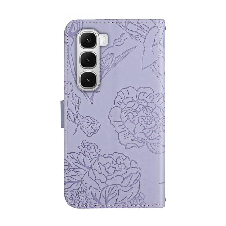 For Infinix Hot 60 Pro+ 4G Skin Feel Butterfly Embossed Flip Leather Phone Case(Purple) - free shipping - PMC TechLife - Order now!