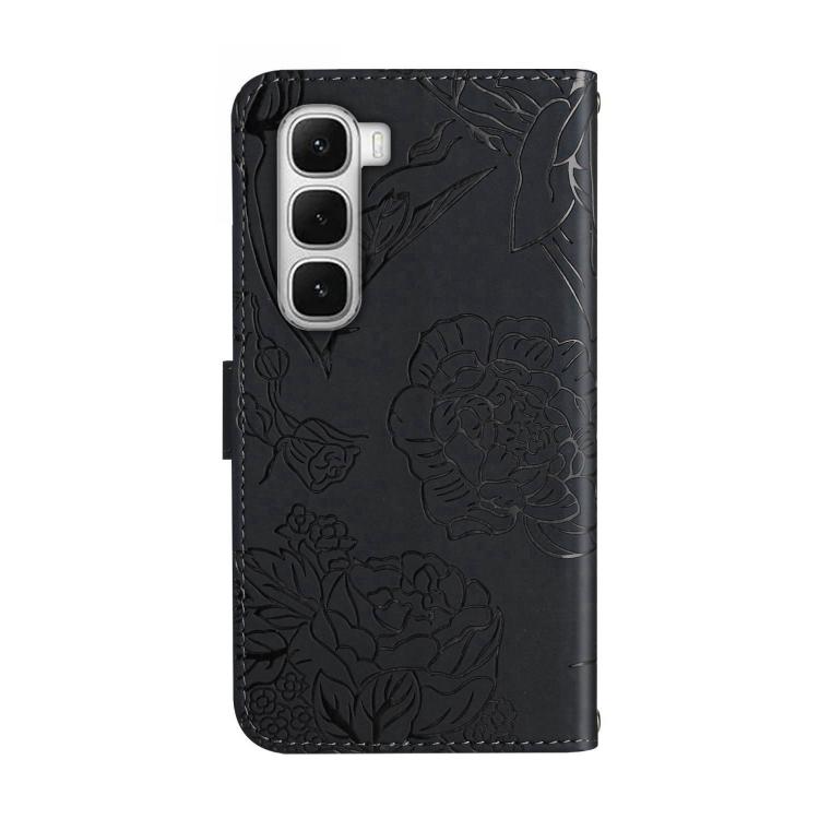 For Infinix Hot 60 Pro+ 4G Skin Feel Butterfly Embossed Flip Leather Phone Case(Black) - free shipping - PMC TechLife - Order now!