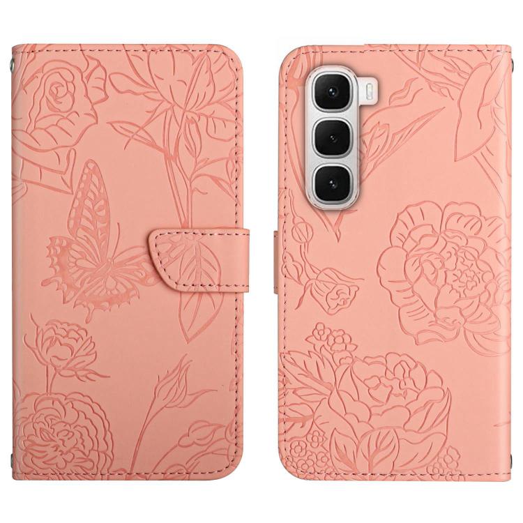 For Infinix Hot 60 Pro+ 4G Skin Feel Butterfly Embossed Flip Leather Phone Case(Pink) - free shipping - PMC TechLife - Order now!