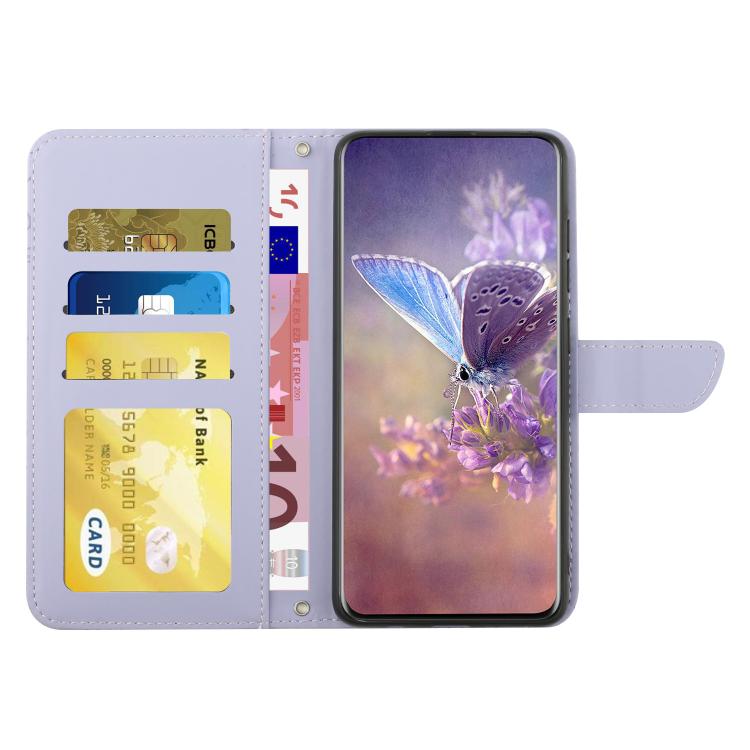 For Tecno Spark 40 Pro 4G Skin Feel Butterfly Embossed Flip Leather Phone Case(Purple) - free shipping - PMC TechLife - Order now!