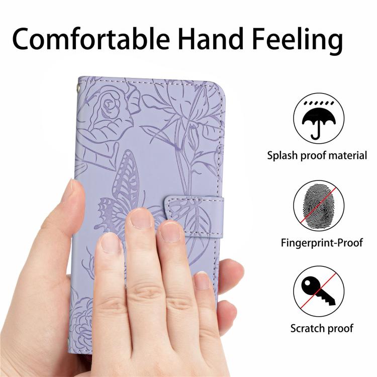 For Tecno Spark 40 Pro 4G Skin Feel Butterfly Embossed Flip Leather Phone Case(Purple) - free shipping - PMC TechLife - Order now!