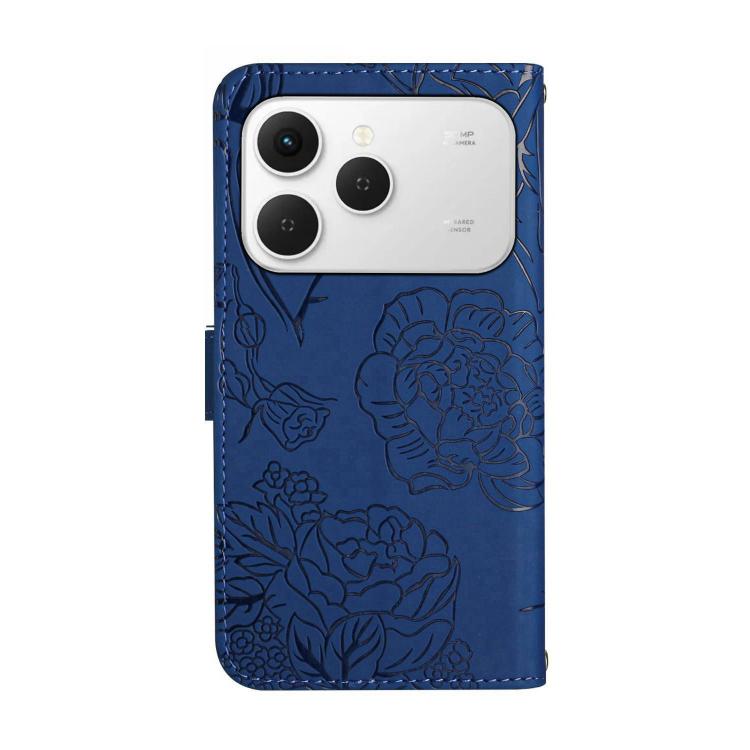 For Tecno Spark 40 4G Skin Feel Butterfly Embossed Flip Leather Phone Case(Blue) - free shipping - PMC TechLife - Order now!