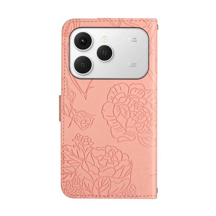For Tecno Spark 40 4G Skin Feel Butterfly Embossed Flip Leather Phone Case(Pink) - free shipping - PMC TechLife - Order now!
