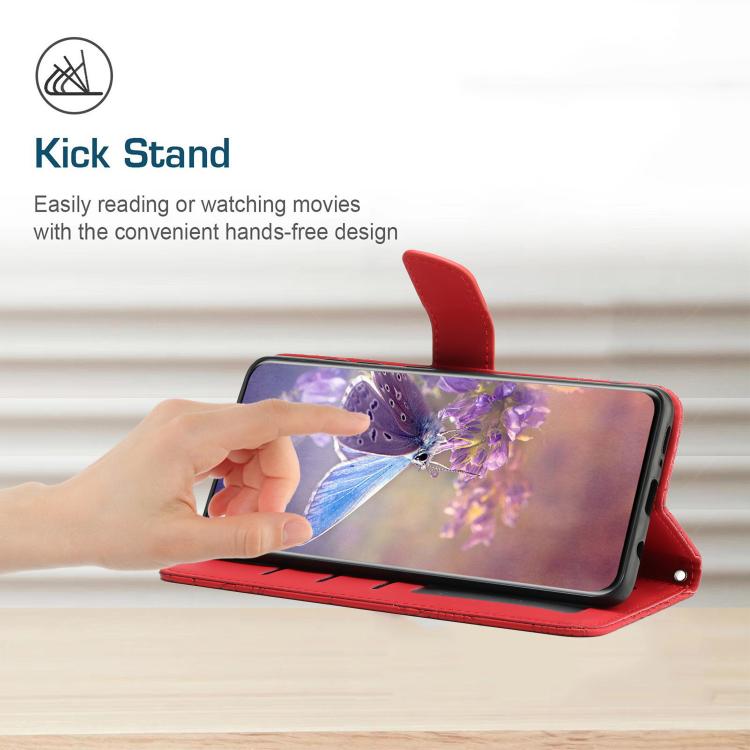 For Tecno Spark 40 4G Skin Feel Butterfly Embossed Flip Leather Phone Case(Red) - free shipping - PMC TechLife - Order now!
