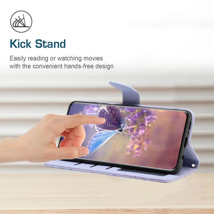 For Tecno Pova 7 Ultra 5G Skin Feel Butterfly Embossed Flip Leather Phone Case(Purple) - free shipping - PMC TechLife - Order now!